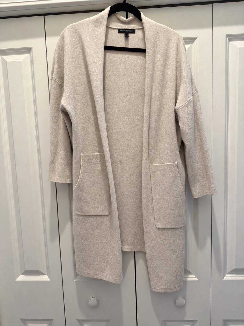 Banana Republic Long Open Front Cardigan Oatmeal XS